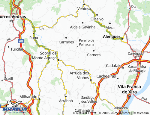MICHELIN-Landkarte Fetais dos Carneiros - ViaMichelin
