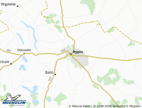 MICHELIN Rypin map - ViaMichelin