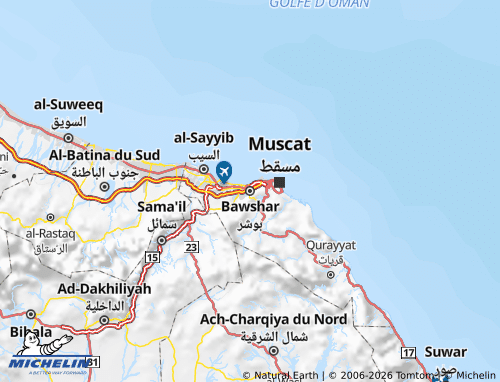 Mapa MICHELIN Bawshar - ViaMichelin