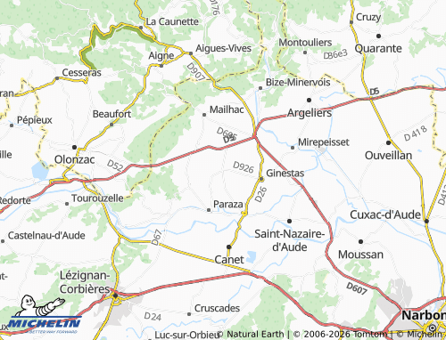 Mappa MICHELIN Sainte-Valière - ViaMichelin