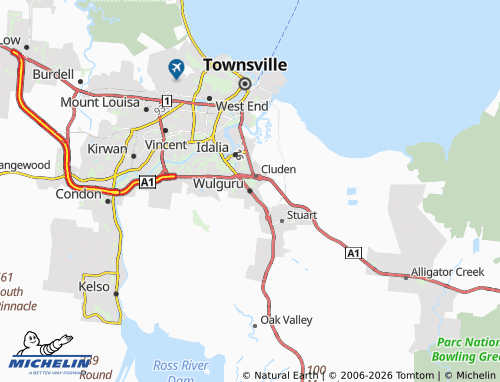 MICHELIN Wulguru map - ViaMichelin