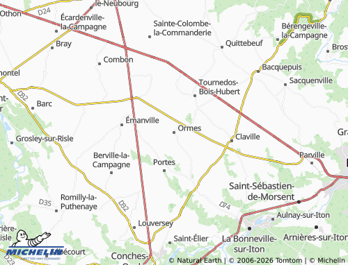 MICHELIN Ormes map - ViaMichelin