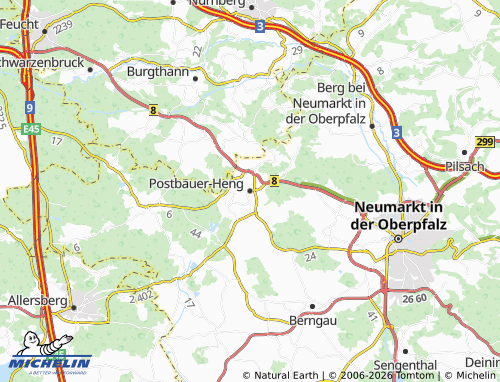 MICHELIN Postbauer-Heng map - ViaMichelin