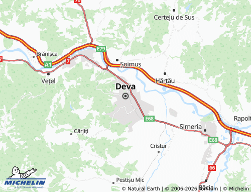 Mappa MICHELIN Deva - ViaMichelin