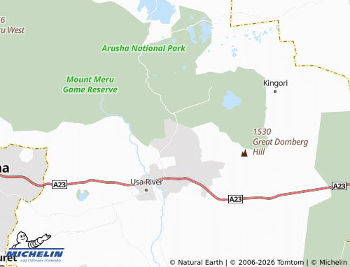 Mappa MICHELIN Ngurdoto - ViaMichelin