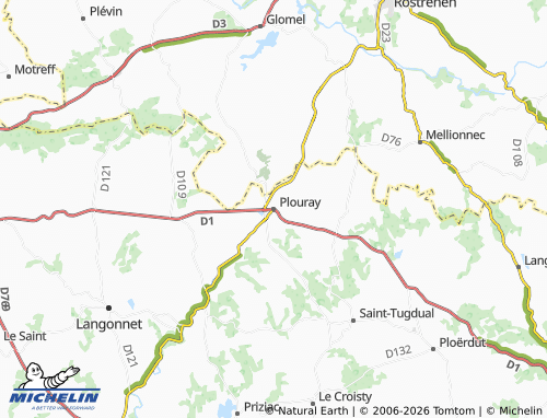 Mappa MICHELIN Plouray - ViaMichelin
