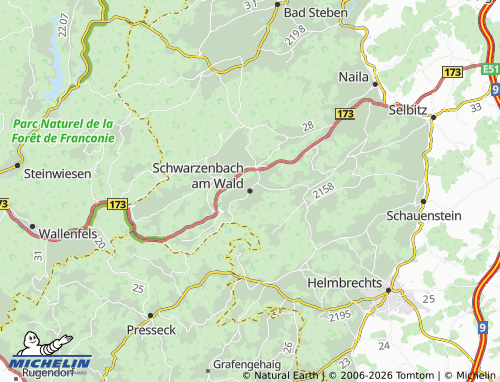 Mappa MICHELIN Schwarzenbach am Wald - ViaMichelin