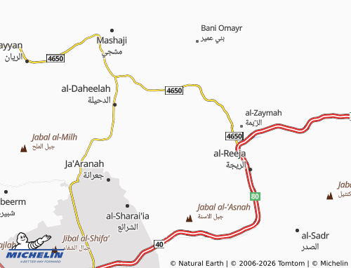MICHELIN-Landkarte Qabil Eefan - ViaMichelin