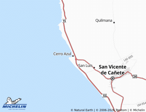 Mappa MICHELIN Cerro Azul - ViaMichelin