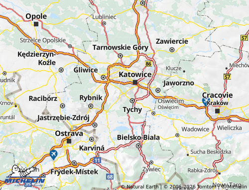 MICHELIN Mikołowski map - ViaMichelin