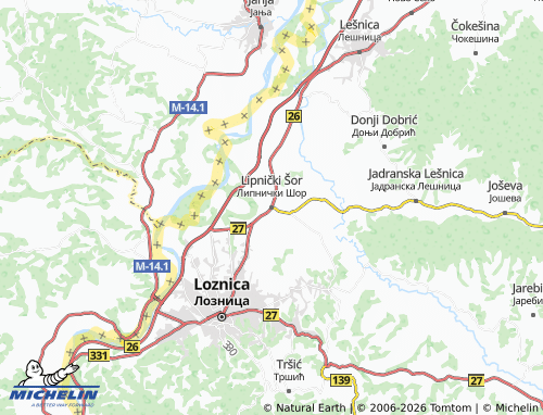 Carte MICHELIN Lipnički Šor - ViaMichelin