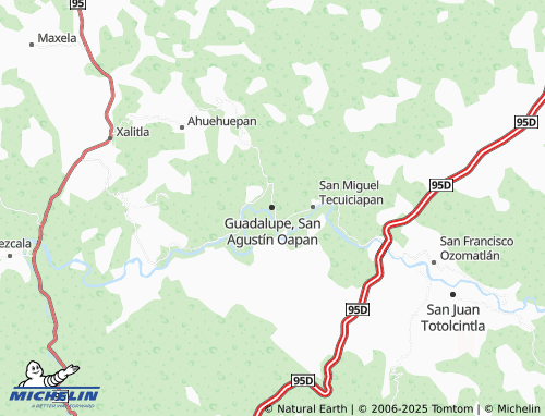 MICHELIN Guadalupe, San Agustín Oapan map - ViaMichelin