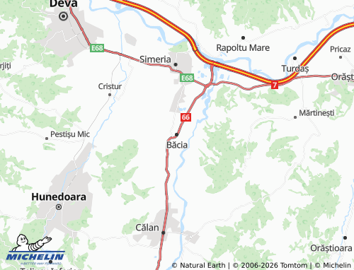 Carte MICHELIN Băcia - ViaMichelin