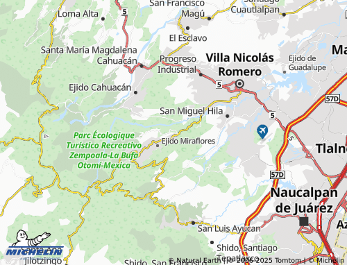 Mapa MICHELIN Ampliación Ejido Tlazala - ViaMichelin