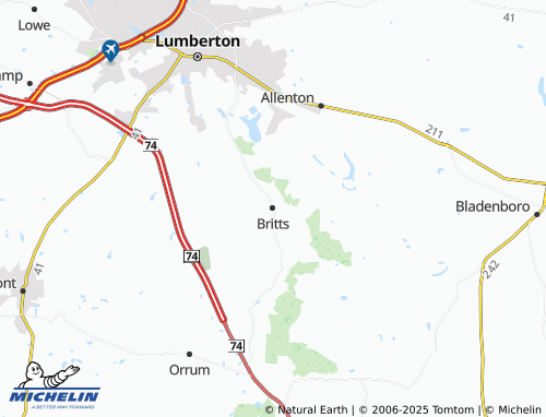 MICHELIN Britts map - ViaMichelin