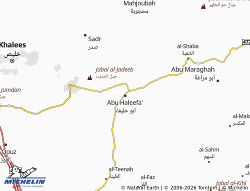 Carte MICHELIN Abu Haleefa' - ViaMichelin