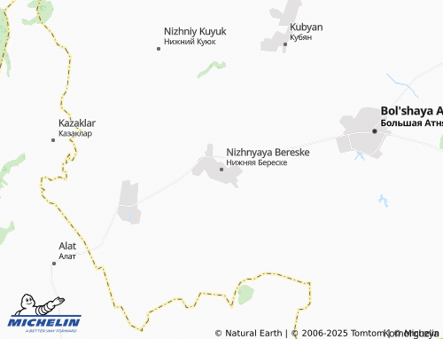 MICHELIN-Landkarte Nizhnyaya Bereske - ViaMichelin