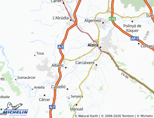 Mappa MICHELIN Benimuslem - ViaMichelin