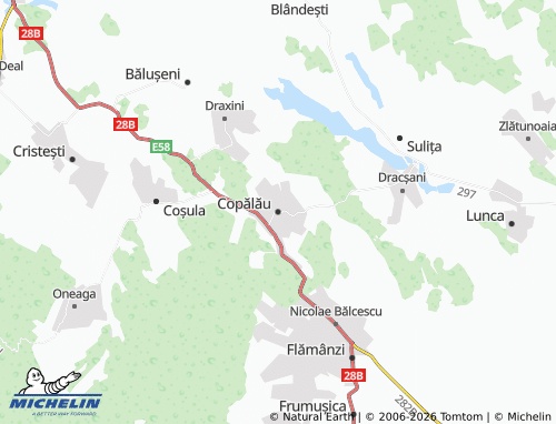 MICHELIN Copălău map - ViaMichelin
