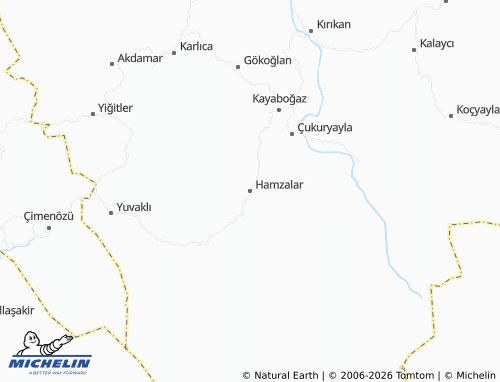 MICHELIN Hamzalar map - ViaMichelin