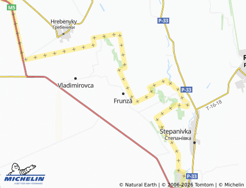 Carte MICHELIN Frunză - ViaMichelin