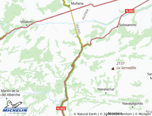 MICHELIN Mengamuñoz map - ViaMichelin