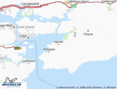Mapa MICHELIN Aghada - ViaMichelin