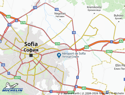 MICHELIN Rayon Kremikovtsi map - ViaMichelin