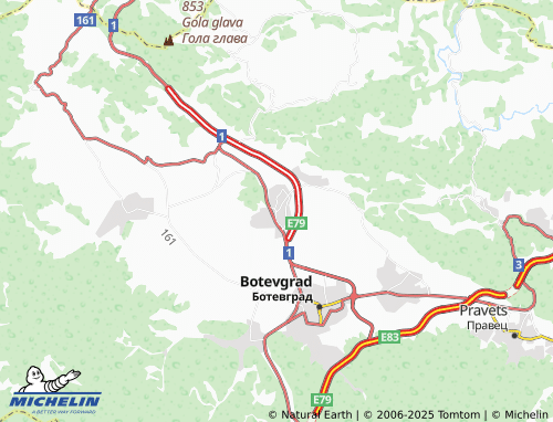 MICHELIN Skravena map - ViaMichelin