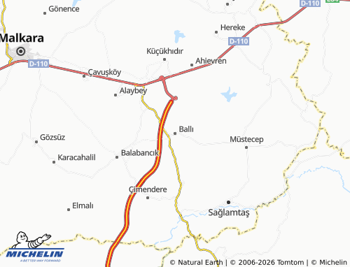 MICHELIN Ballı map - ViaMichelin