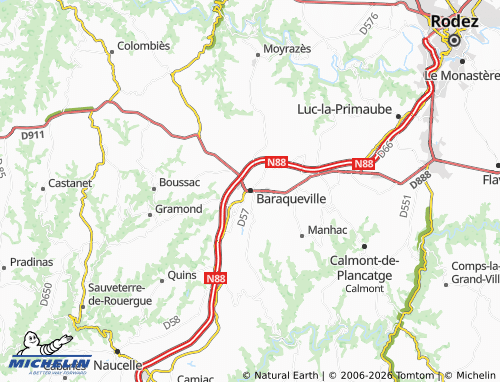 Mapa MICHELIN Baraqueville - ViaMichelin