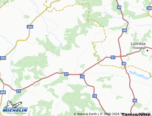 MICHELIN Krashno map - ViaMichelin