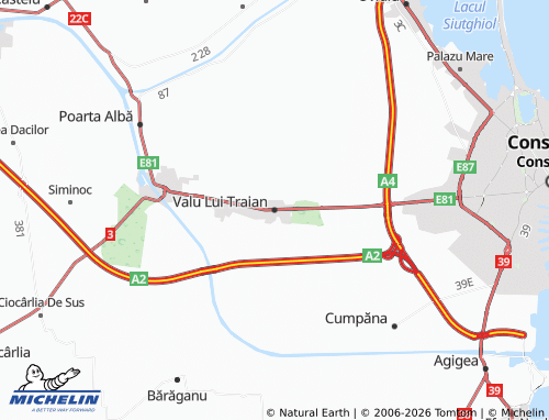 Mapa MICHELIN Valu Lui Traian - ViaMichelin
