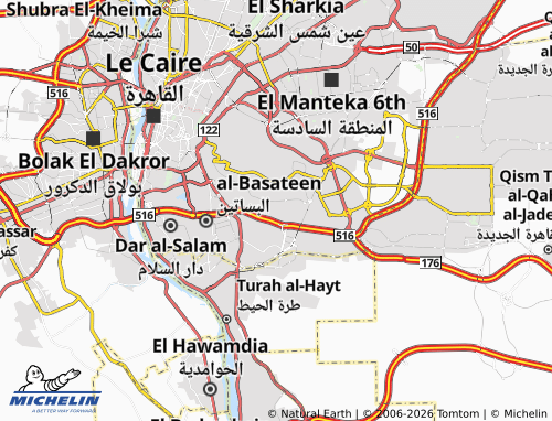 MICHELIN El Sabeen Fadan map - ViaMichelin