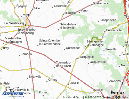 Carte MICHELIN Quittebeuf - ViaMichelin