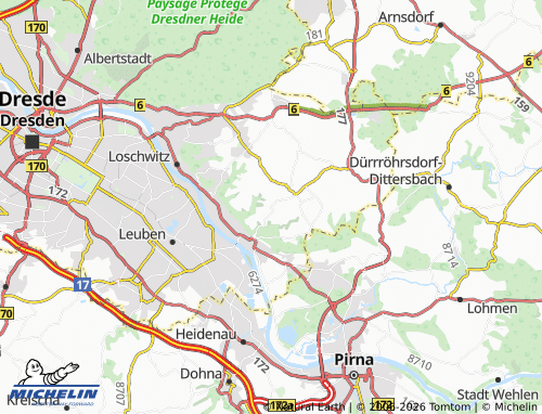 Carte MICHELIN Malschendorf - ViaMichelin