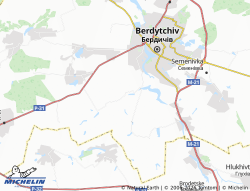 MICHELIN Zhytyntsi map - ViaMichelin