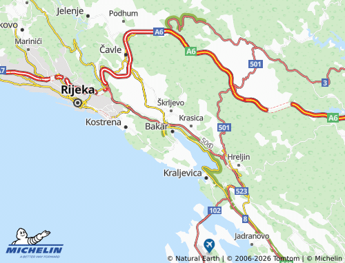 Mapa MICHELIN Bakar - ViaMichelin