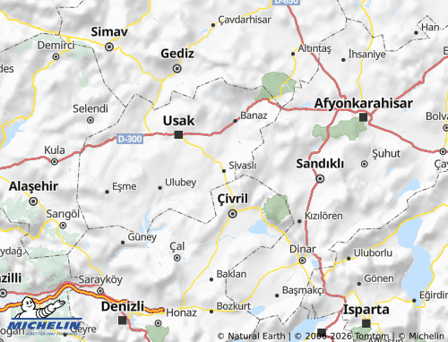 MICHELIN Sivaslı map - ViaMichelin