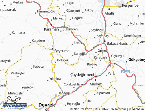 MICHELIN Kaleoğlu map - ViaMichelin