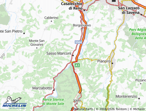 MICHELIN-Landkarte Sasso Marconi - ViaMichelin