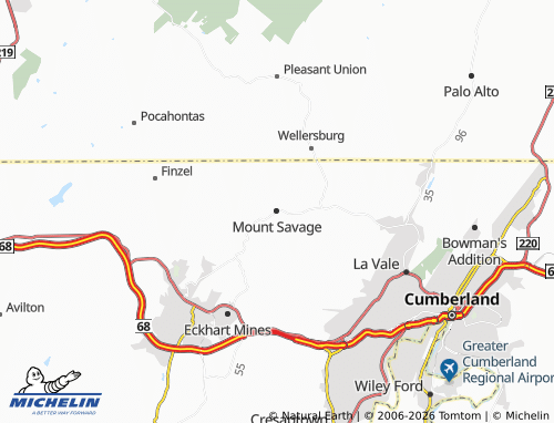 Carte MICHELIN Mount Savage - ViaMichelin