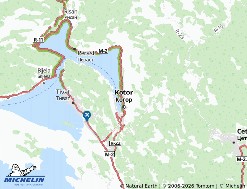 MICHELIN Dobrota map - ViaMichelin