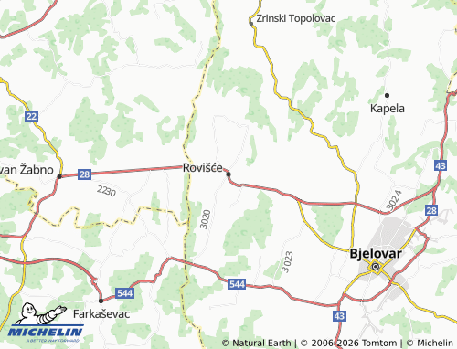 MICHELIN-Landkarte Rovišće - ViaMichelin