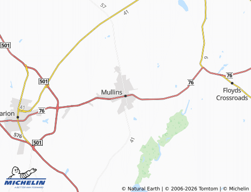 Kaart MICHELIN Mullins - ViaMichelin