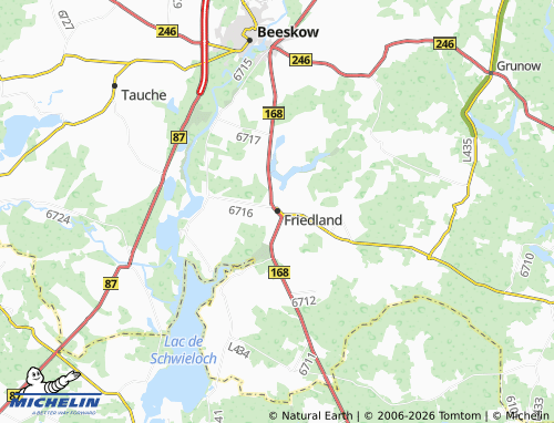MICHELIN Friedland map - ViaMichelin