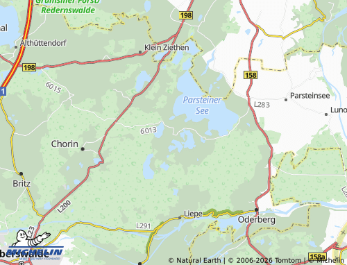 MICHELIN Brodowin map - ViaMichelin