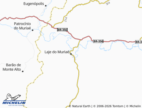 Mapa MICHELIN Laje do Muriaé - ViaMichelin