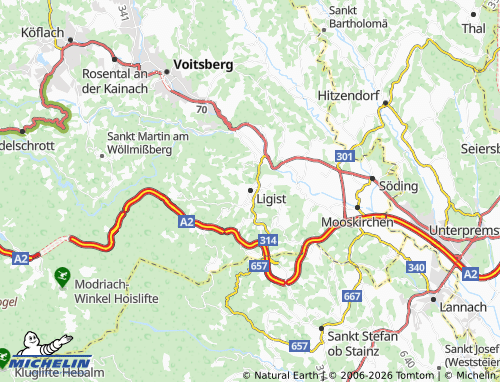 Mapa MICHELIN Ligist - ViaMichelin