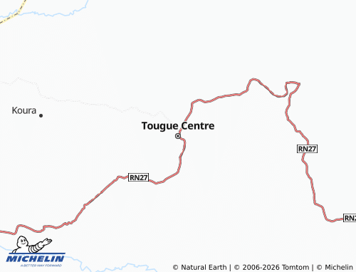 Kaart MICHELIN Tougue Centre - ViaMichelin